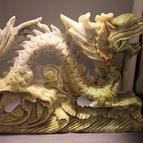 Jade Dragon Carving (“Emerald Guardian”)