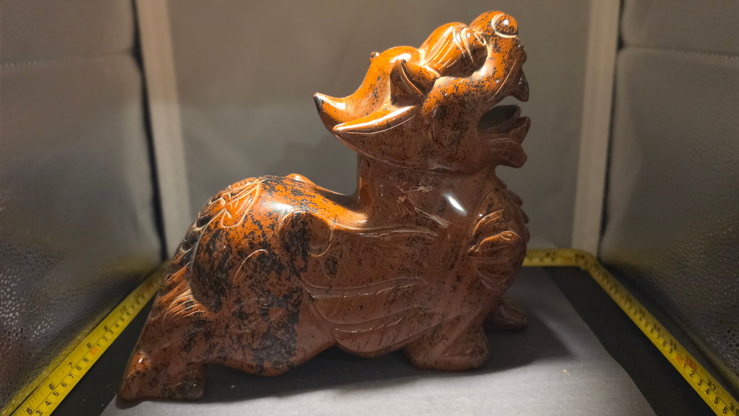 Pixiu Guardian Jade Sculpture