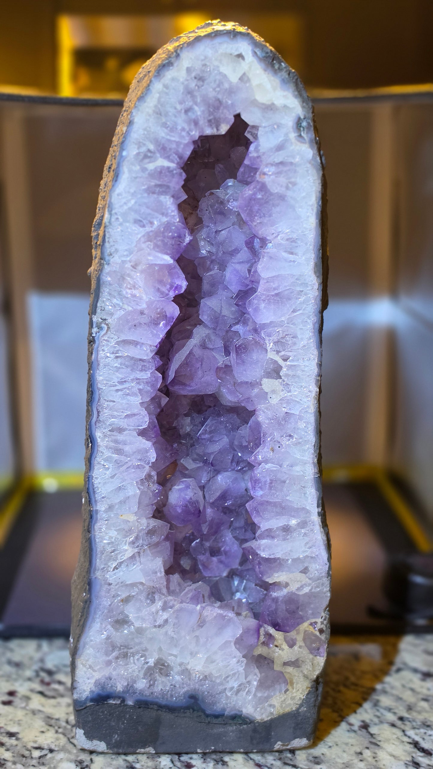 Large Amethyst free form cathedral cluster