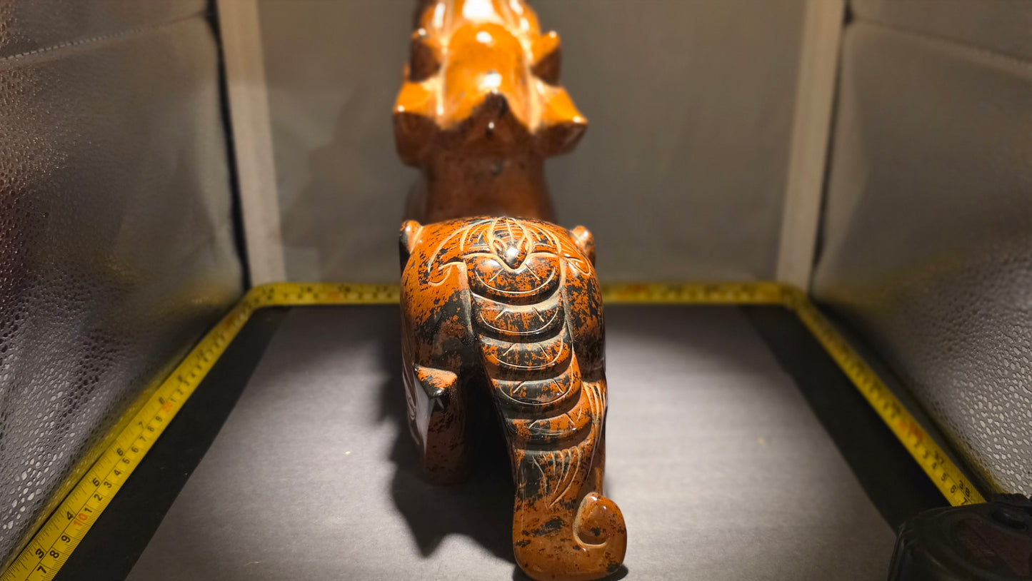 Pixiu Guardian Jade Sculpture