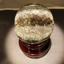 Druzy Amethyst Sphere (“Pacman”)